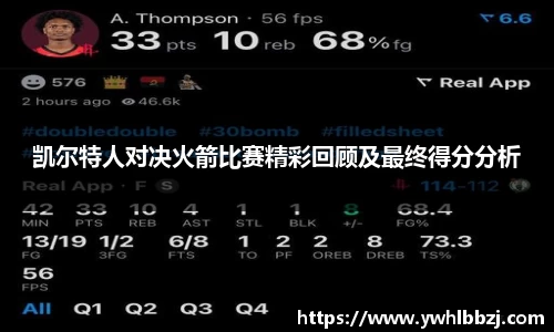 凯尔特人对决火箭比赛精彩回顾及最终得分分析